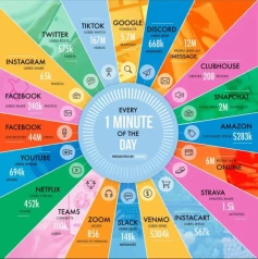 un minuto en redes sociales